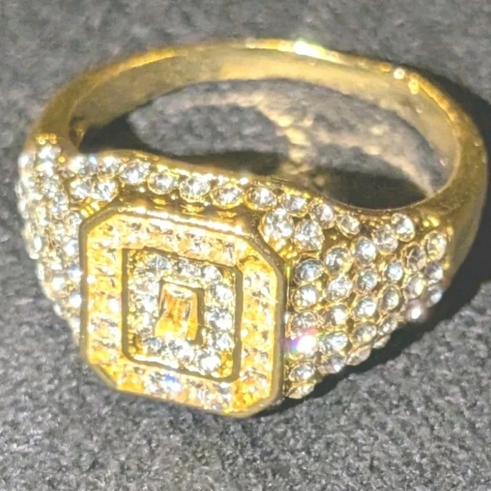 Simulated Diamond Mens Engagement Wedding Band Ring 2Ct 14k Yellow Gold Plated